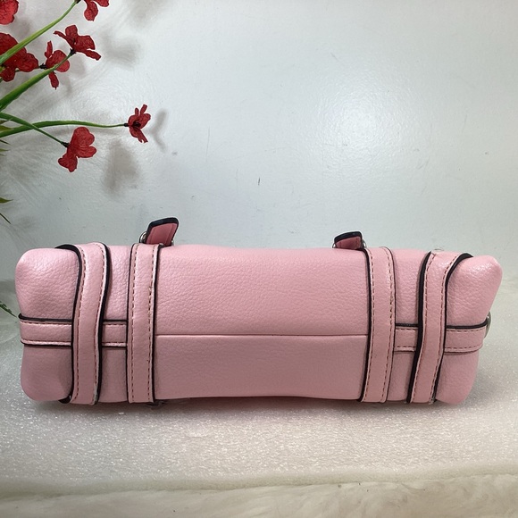 HANDBAG SMALL BABY PINK BUCKLE DETAIL VEGAN NWT - Picture 6 of 7